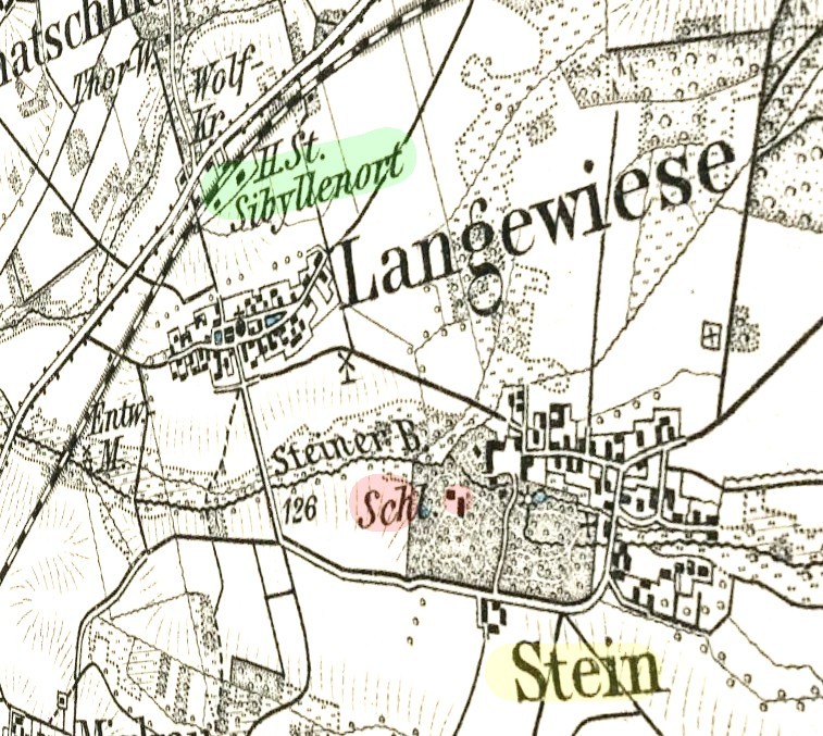 mapa zámku Stein