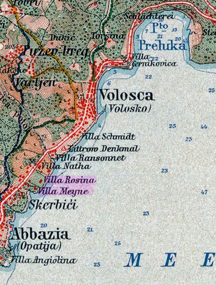mapa Opatije 1897