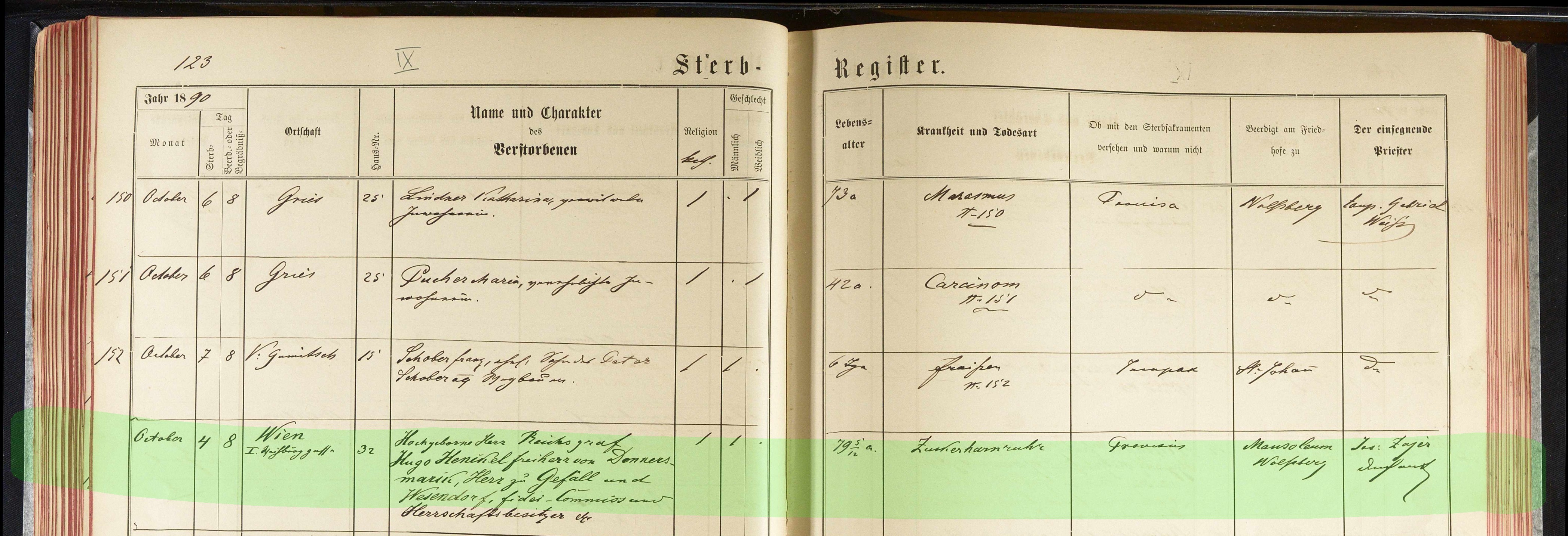 Hugo Henckel umrtný list